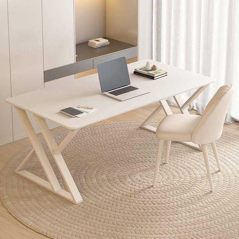 奶脑油Ait4rXW5风白岩板书桌台式电桌办公桌用轻奢现代纯简约卧室