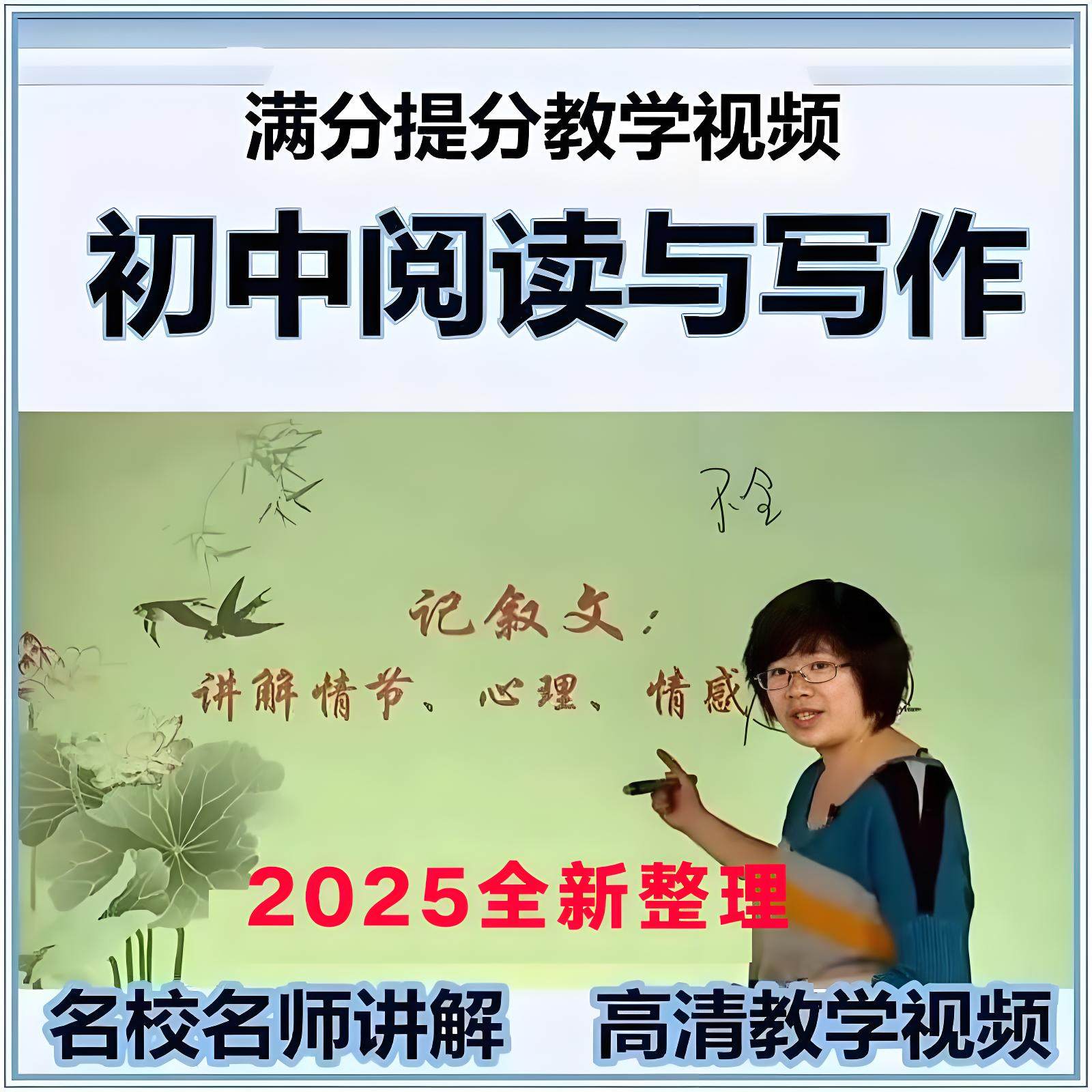 初中作文写作阅读理解教学视频教程初一二三语文中考辅导网课