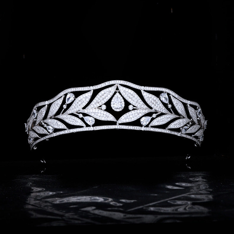 新款巴洛克复古头饰欧美皇室公主王冠新娘结婚锆石皇冠婚礼饰品
