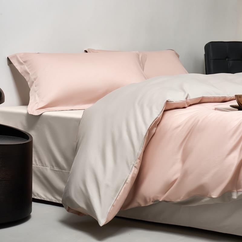 轻奢纯色长绒棉床上四件套全棉纯棉高端被罩床单被套床笠床上用品