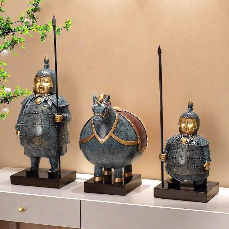 创意兵马俑摆件装饰品办公室电视柜酒柜桌面文创纪念品艺术工艺品