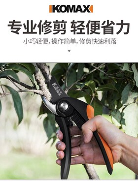 德国KOMAX剪枝果树修枝剪刀园艺修剪树枝园林省力修花枝剪家用强