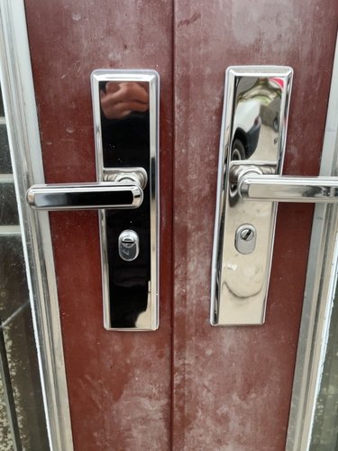 .不锈钢防盗门锁大门锁面板把手室内门锁双开门对开门拉手加厚防