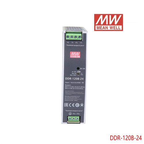 台湾明纬电源DDR-120A/120B/120C/120D导轨120W 12/24/48V DC转DC