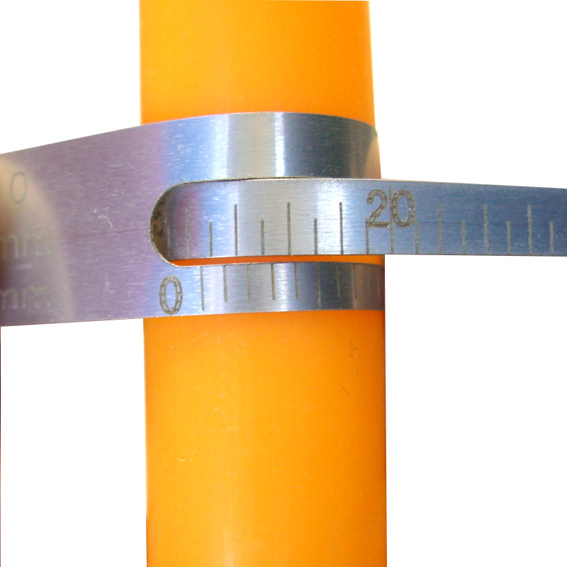 校轨尺光栅 尺戒指尺寸不锈钢微型派尺穿孔窗口派尺微型π尺