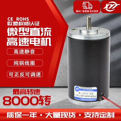 4575微型永磁直流减速电机高速小马达12v24v调速电动机大功率扭矩