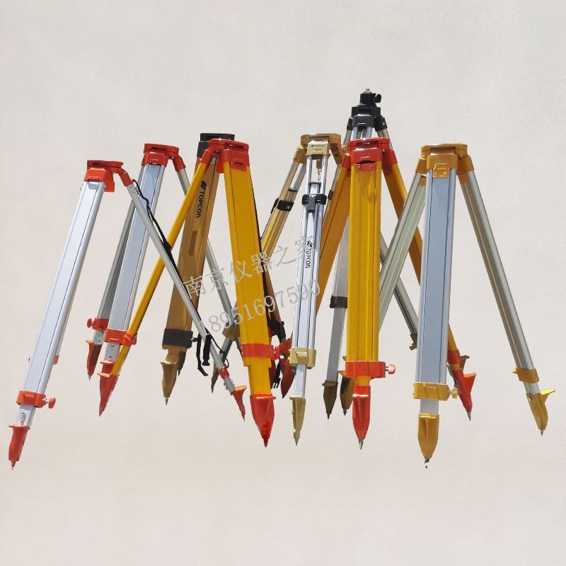 全站仪脚架木质铝合金水准仪脚架配件实木经纬仪三脚架抗摔加固款