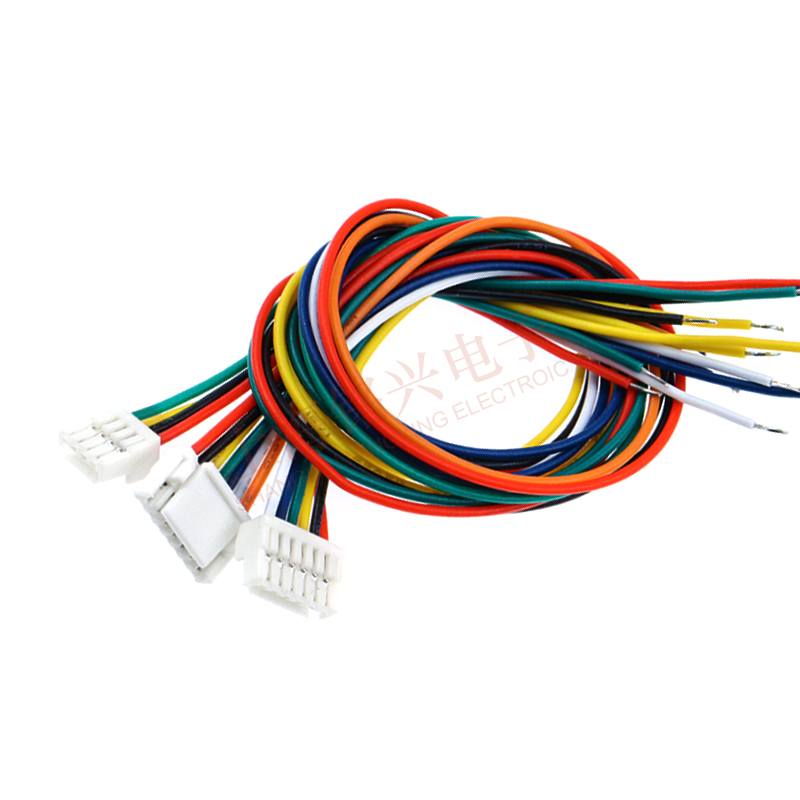 GH1.25单双头端子线公头 1.25mm间距2 3 4 5 6 8-12P带锁扣电子线