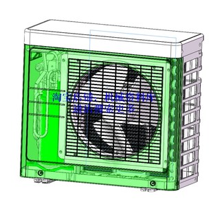 空调外机详细设计3D图纸资料creo2.0附step模型 548