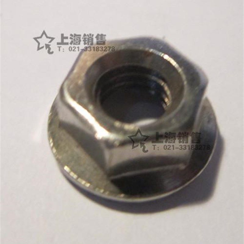 304不锈钢法兰螺母不锈钢带垫螺母 螺帽 M3 4 5 6 8 10 12mm100只