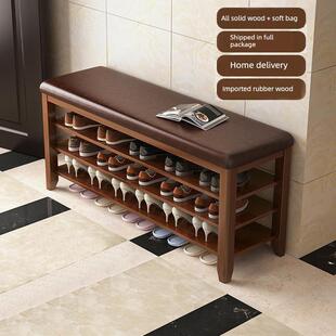 架可坐网红坐凳客厅进门一体耐用穿鞋 柜家用门口鞋 凳 凳鞋 实木换鞋