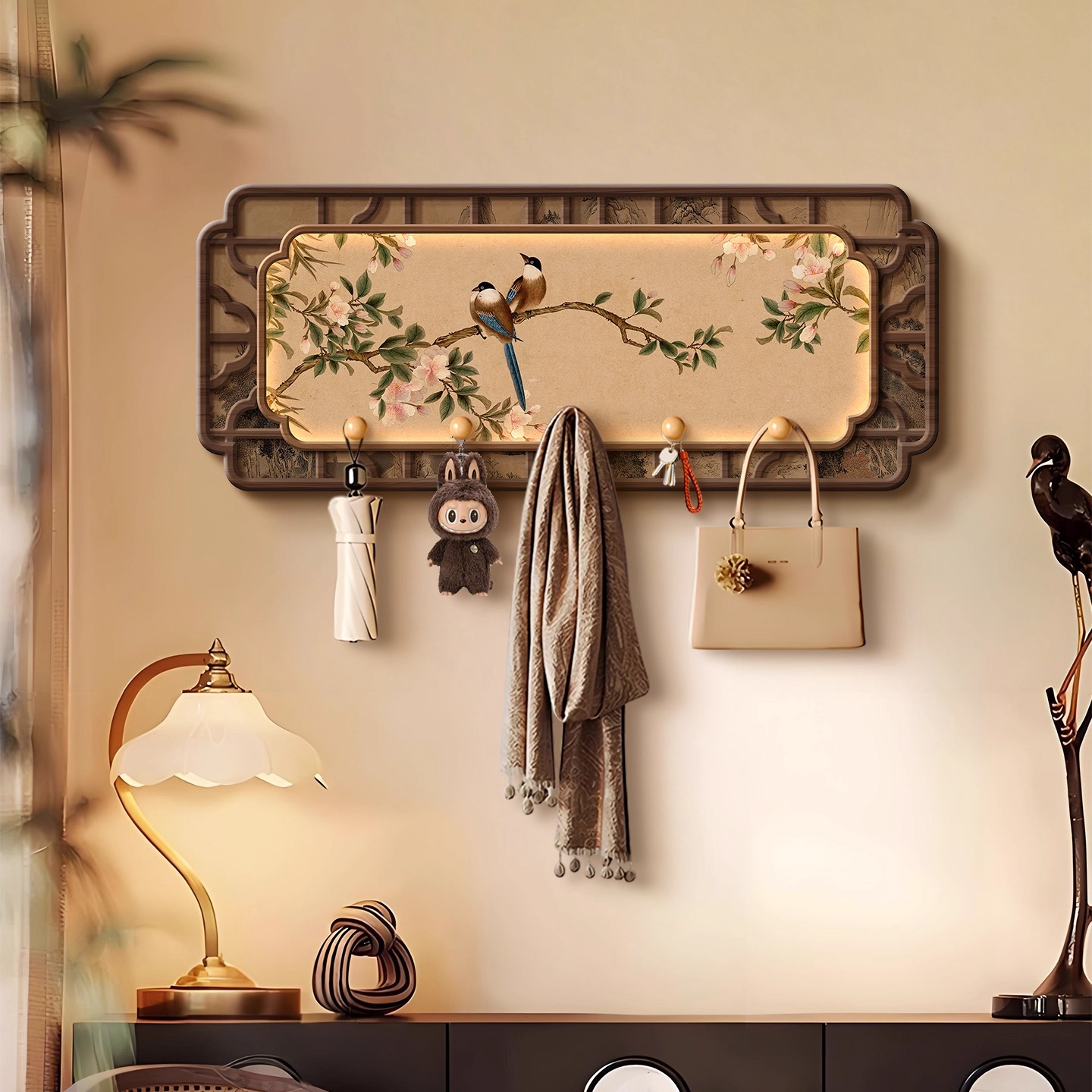 入户门玄关装饰挂钩进墙面