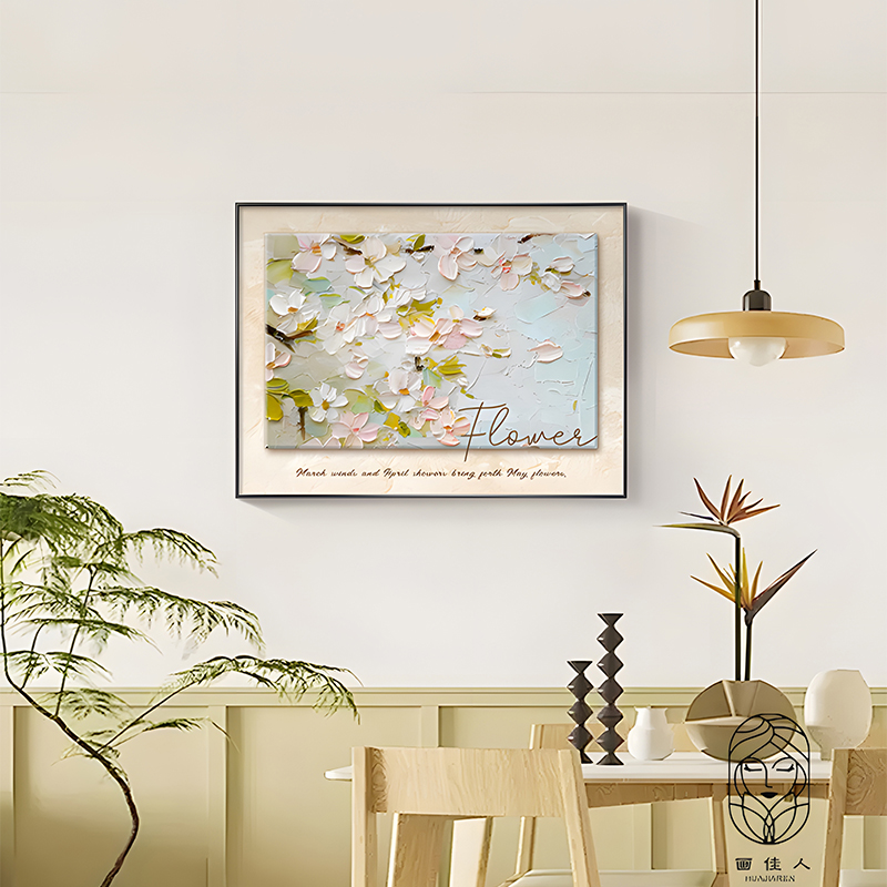 奶油风电表箱装饰画花卉遮丑电源总开关盖板壁画电闸箱餐厅挂画