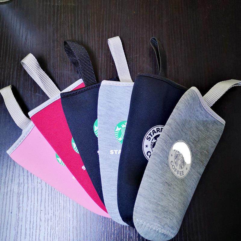 星巴克膳魔师印象保温杯套隔热防摔保护玻璃杯袋随行杯套带手提绳