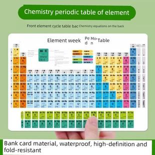 初中和高中化学元素周期表卡片化学方程式公式完整元素周期表墙图