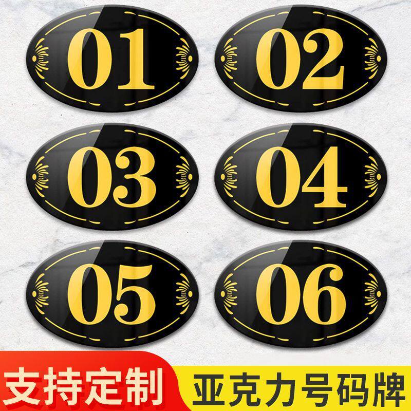 数字号码牌12877柜贴子贴座衣位更号柜编号门牌浴室澡堂柜子号码