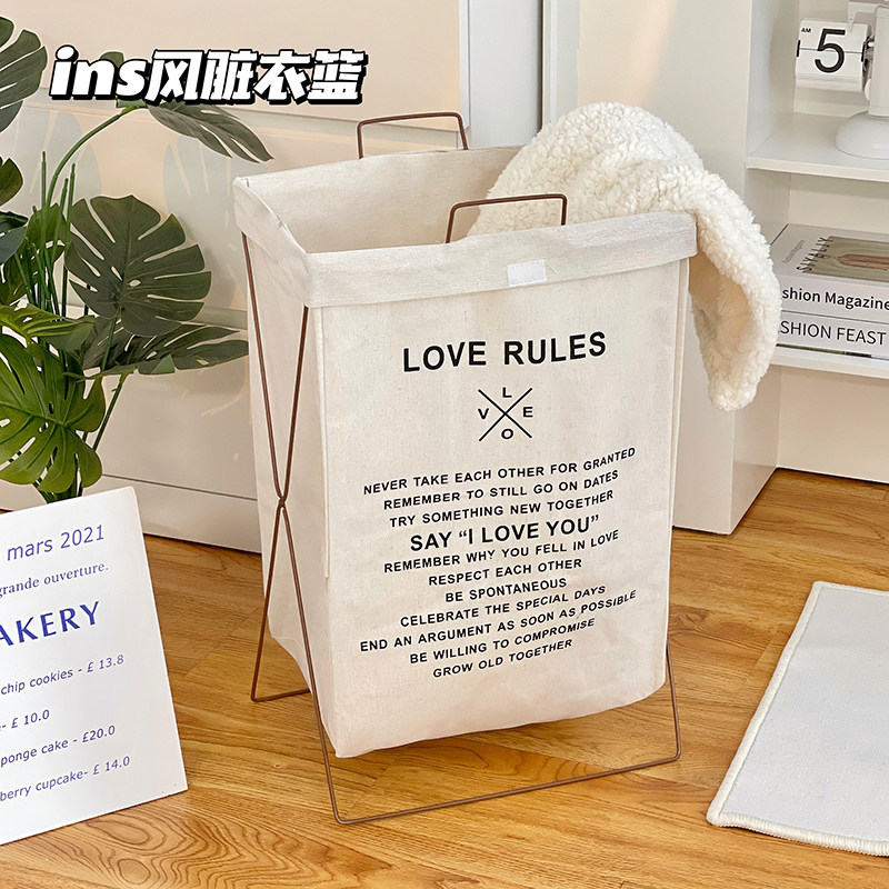 理发店毛巾收纳桶折叠脏衣篮家用脏衣服赃娄收纳收衣蓝筐胀篓子装