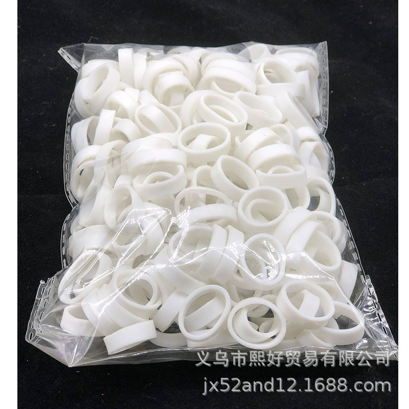 白色透明数据线橡皮筋宽5mm耐高温硅胶圈高弹力绑USB充电线皮筋套