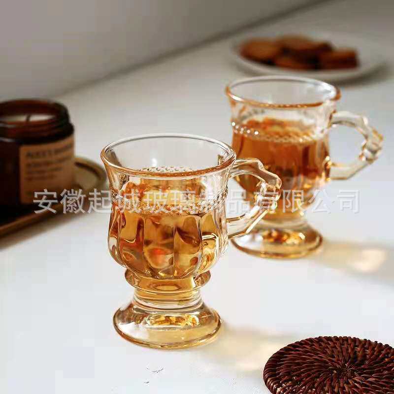 咖啡杯韩式精致餐厅套装金色梅花形布丁不锈钢金属小勺子欧式牛奶