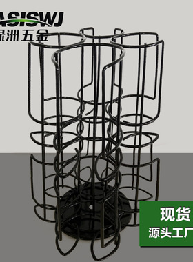 OASISWJ YZ5510Tassimo咖啡胶囊收纳架360°可旋转铁艺架64颗博士