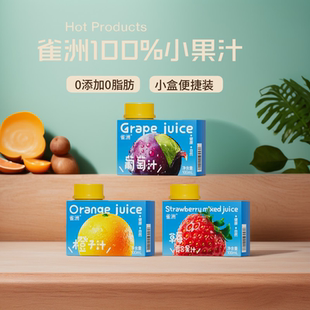 雀洲雪梨汁100ml 果蔬汁小果汁飲料非nfc混合多種口味整箱 21盒裝