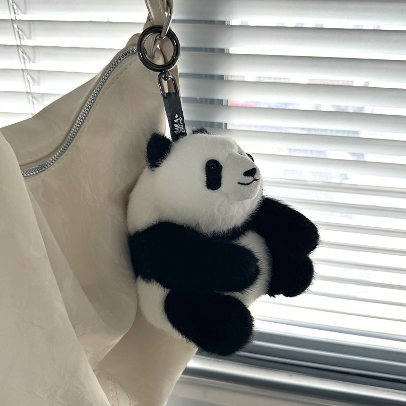 千寻日记熊猫仿真毛绒玩偶挂件
