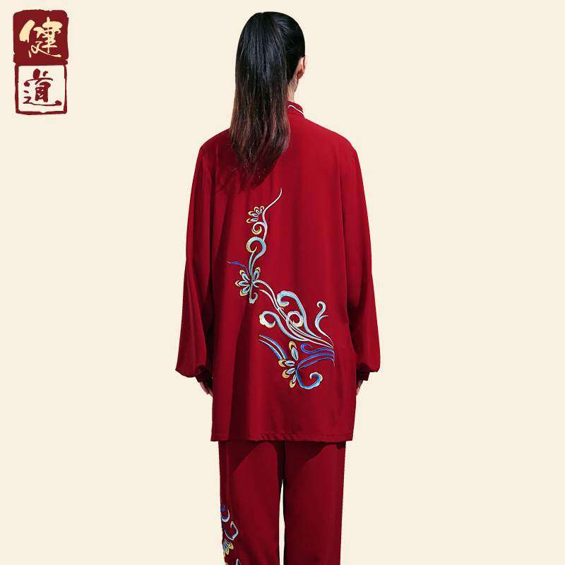 太极服女新款高端刺绣中国风太极拳练功服男武术表演服春秋季健道