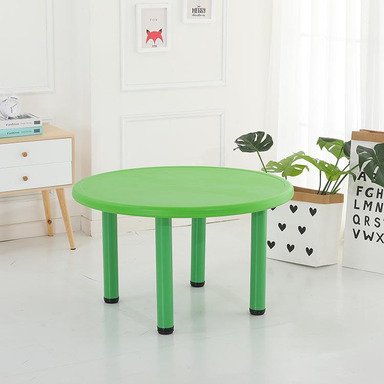 幼儿园桌子塑料圆桌小餐桌儿童升降小圆桌宝宝玩玩具早教桌椅套装