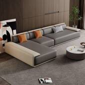 中派现代简约真皮沙发储物扶手北欧风小户型意式 轻奢贵妃直排