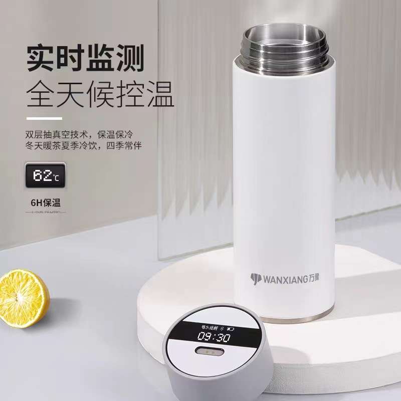 万象鸿蒙智能数显保温杯男女便携车载茶杯商务办公高颜值杯EH5S