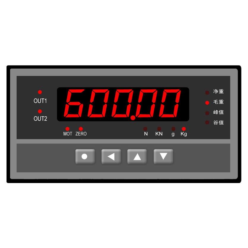 CHB-AH力值显示控制仪尺寸为160×80，毫伏输入,5位显示、2点报警