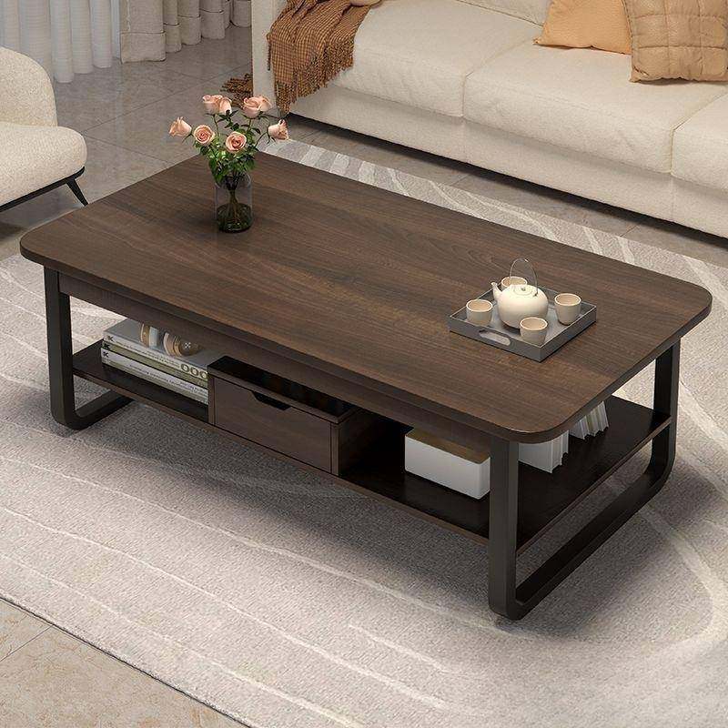 小户型客厅家用简易实木桌子简约现代办公室客厅书房创意茶桌方桌