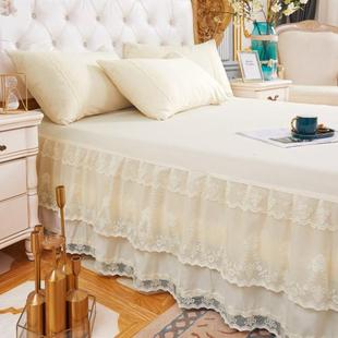 公主风床裙单件三件套床罩床单蕾丝花边款 1.5m1.8m2.0m米床保之满