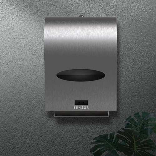 欧美不锈钢卫生间纸巾盒挂壁式手动切纸机创意厕所免打孔抽巾盒