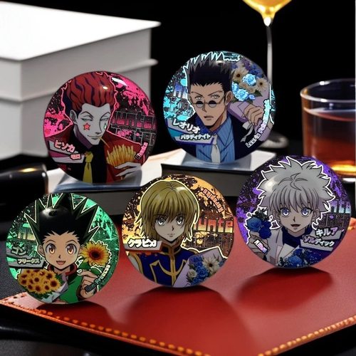 全职猎人动漫周边反光吧唧徽章酷拉皮卡揍敌客富力士西索雷欧力