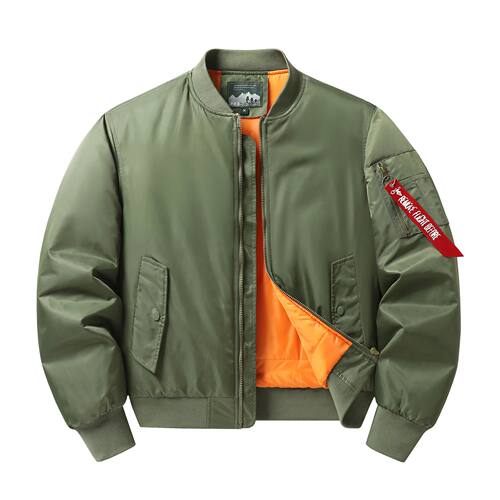纯色无帽宽松拼接面包服男