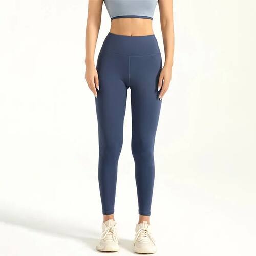Solid color waist hugging yoga pants纯色收腰休闲运动瑜伽裤女