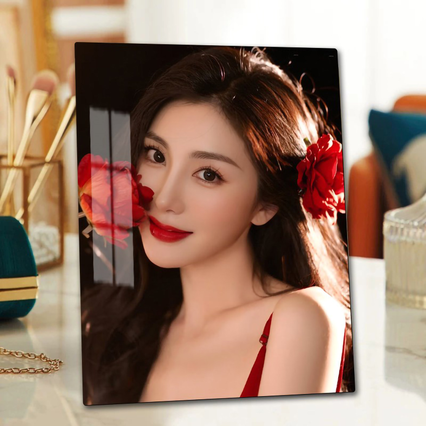 水晶十寸相框摆台照片定制打印结婚纱照全家福婴儿童宝宝桌面摆件