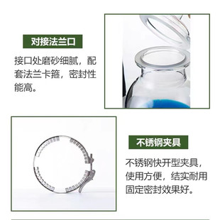 开口反应瓶器反应釜烧瓶三口四口 高硼硅玻璃250/500/Q1000/2000m