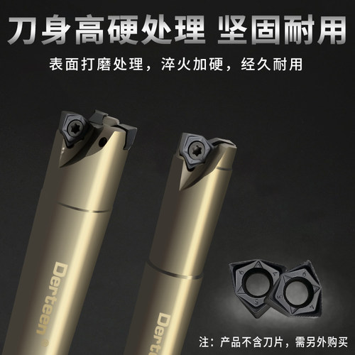 快进给铣刀杆 MFWN90度直角抗震z插铣刀杆 WNMU0403六角双面铣刀