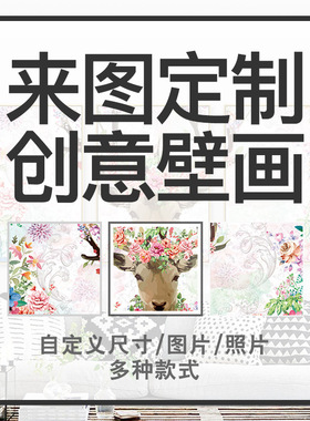 装饰画定做来图定制挂画大尺寸有框工装J样板房壁画艺术微喷绘油
