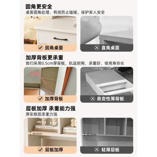 电脑桌洞洞板学生卧室学习写字 .实木书桌书架一体小户型家用台式