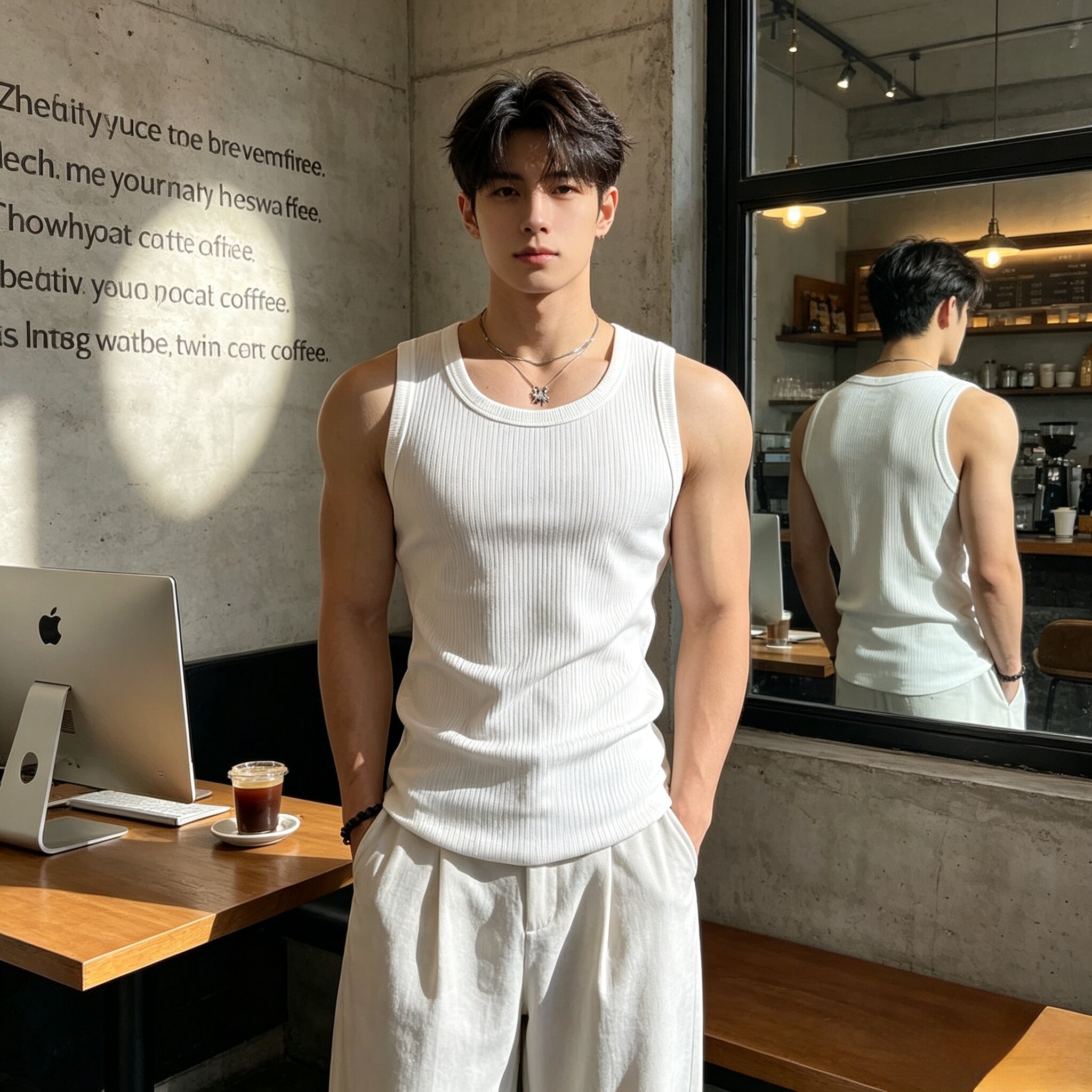 美式重磅修身螺纹背心男夏季显壮显肌肉无袖坎肩健身运动速干T恤