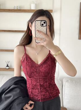 8540蕾丝马甲线磨毛保暖美背固定杯