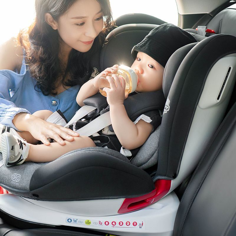 速发汽车儿童安全座椅婴儿宝宝车载安全座椅可旋转可坐可躺isofix