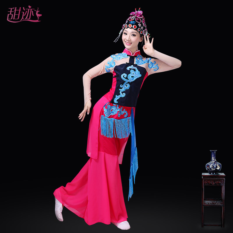 速发花歌舞演出服装新款套装梨花秧秧歌服京剧戏服儿童俏颂旦演出