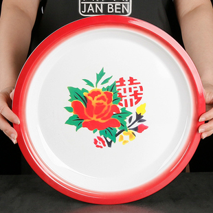 速发密剁胺椒鱼头大盘鸡专用盘子饭店餐厅商用特大旧圆盘深怀号大