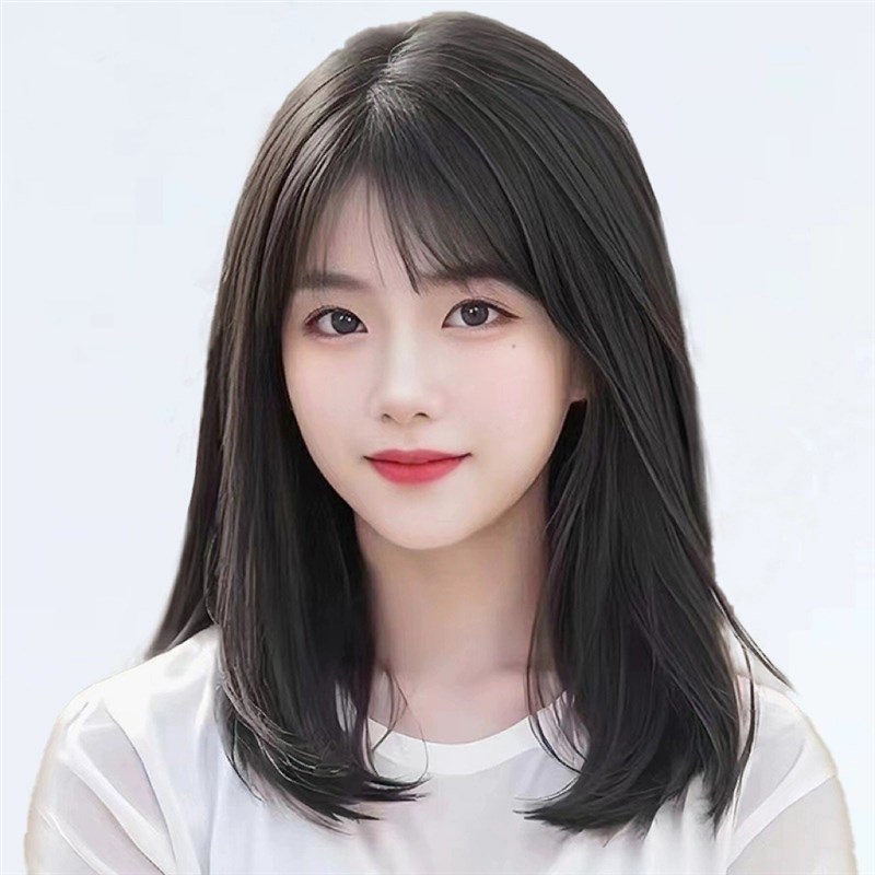 速发假发中长套全头肩自然齐发锁骨发仿全真人发短发整顶假发套