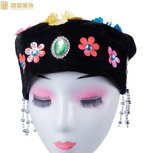 速发戏剧用品媒婆秧歌头发头太太假饰民间演出道具老婆婆老套