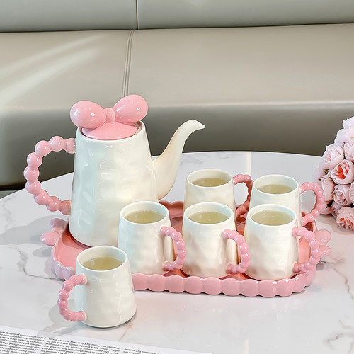 速发茶02几新款陶瓷冷水壶水杯套装家用客厅24喝水杯茶具茶壶陶瓷